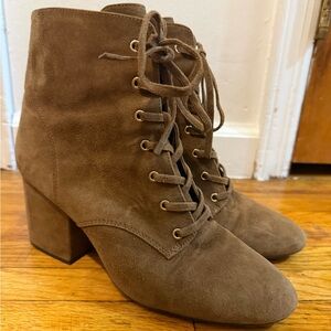 J.Crew Brown Suede Lace-Up Ankle Boots